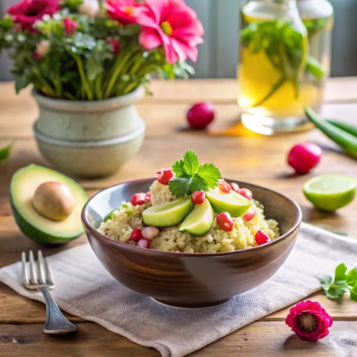 Quinoa z Awokado i Kiszoną Rzodkiewką